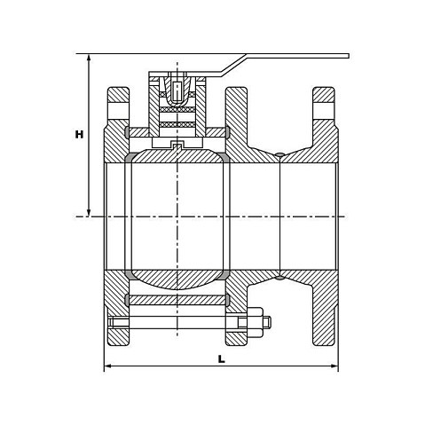 Краны стальные шаровые разборные 11с67п DN 50-150 PN 16 полнопроходные фланцевые под задвижку рычаг PR купить в Самаре | "Проконсим"