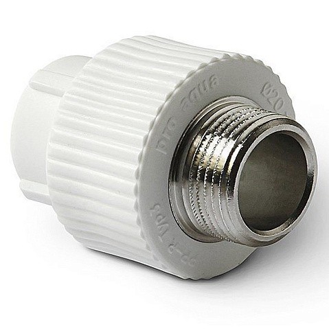 Муфта комбинированная ПП 32-3/4'' PN 25 с наружной резьбой белая Pro Aqua PA23016P купить в Самаре | "Проконсим"