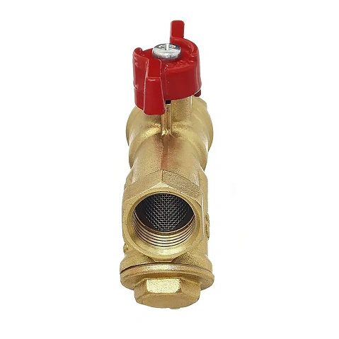 Краны латунные шаровые DN 15-20 PN 25 с фильтром бабочка муфта-муфта БАЗ КФ.А30.1 купить в Самаре | "Проконсим"