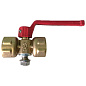 Кран латунный шаровой 11Б18бк(у)2 DN 15 PN 16 под манометр G1/2''хG1/2'' без контрольного фланца муфта-муфта рычаг Пензапромарматура купить в Самаре | "Проконсим"