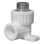Угольник установочный ПП 20-1/2'' PN 25 с наружной резьбой белый VALFEX  купить в Самаре | "Проконсим"