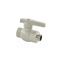 Краны шаровые ПП DN 20-32 PN 25 комбинированные с наружной резьбой серые Valfex  купить в Самаре | "Проконсим"