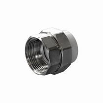 Муфтаразъемная ПП 25-1/2''  с внутренней резьбой белая Политэк купить в Самаре | "Проконсим"