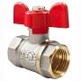 Кран латунный шаровой Valfex Optima.217.NLB1 11Б27фт1М DN 15 PN 25 никелированный муфта-муфта бабочка купить в Самаре | "Проконсим"