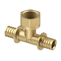 Тройники латунные для PEX труб DN 16-32 PN 16 под надвижную гильзу с внутренней резьбой РосТурПласт купить в Самаре | "Проконсим"