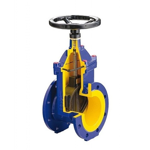 Задвижка чугунная DN 150 PN 16 с обрезиненным клином EPDM 70гр. Zetkama zGAT.111D150C57 купить в Самаре | "Проконсим" (920300110)
