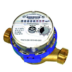  Счетчик воды до 50гр. ВСХ-15 муфтовый 110мм без МК Qnom 1,5 м3/ч крыльчатый (181100085) со склада Проконсим в Самаре