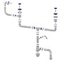 сифон для двойной мойки Unicorn В747V, 40х50 гибкий отвод, 1 1/2'' х40 с отводом для стиральной машины, прямоугольный перелив купить в Самаре | "Проконсим"