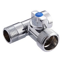 Кран латунный шаровой MVI BV.462 DN 15-20 PN 10 хромированный проходной штуцер бабочка купить в Самаре | "Проконсим"