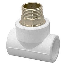 Тройники ПП DN 40-50 PN 25 комбинированные под ключ с наружной резьбой белые РТП купить в Самаре | "Проконсим"