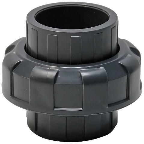Муфта разборная НПВХ DN 25 PN 16 клеевая уплотнение EPDM черная Aquaviva BOD0250 купить в Самаре | "Проконсим"