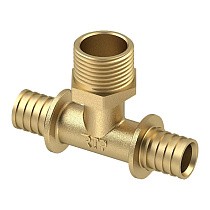 Тройники латунные для PEX труб DN 16-32 PN 16 под надвижную гильзу с наружной резьбой РосТурПласт купить в Самаре | "Проконсим"