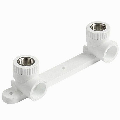 Угольник установочный двойной ПП 20-1/2'' PN 25 с внутренней резьбой белый Pro Aqua PA280008P купить в Самаре | "Проконсим"