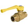 Кран латунный шаровой газовый 11Б27п DN15 PN40 рычаг штуцер-штуцер БАЗ Standart купить в Самаре | "Проконсим"