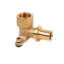 Угольник латунный для PEX труб 20-1/2'' под надвижную гильзу с внутренней резьбой MVI SF.433.0504 купить в Самаре | "Проконсим"