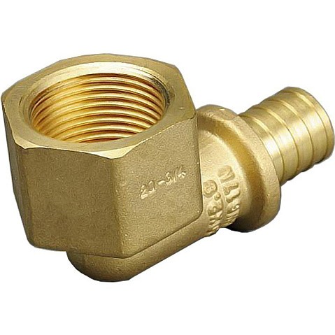 Угольник латунный для PEX труб 25-3/4'' PN 10 под надвижную гильзу с внутренней резьбой ONE PLUS купить в Самаре | "Проконсим"