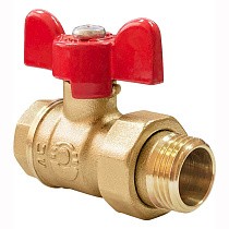 Краны латунные шаровые 11Б27фт1М DN 15-20 PN 25 бабочка американка Valfex Optima.227.LOB1 купить в Самаре | "Проконсим"