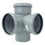 Крестовина ПП для канализации двухплоскостная DN 110-110 90гр.отводы 110 универсальные с уплотнительным кольцом РТП купить в Самаре | "Проконсим"