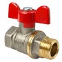 Кран латунный шаровой Valfex.218.NB1 11Б27фт1М DN 15 PN 40 никелированный муфта-штуцер бабочка купить в Самаре | "Проконсим"