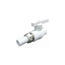 Краны шаровые ПП DN 20-32 PN 25 с односторонним разъемным соединением белые Valfex купить в Самаре | "Проконсим"