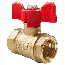 Краны латунные шаровые 11Б27фт1М DN 15-20 PN 25 бабочка муфта-муфта Valfex.217.LOB1 Optima купить в Самаре | "Проконсим"
