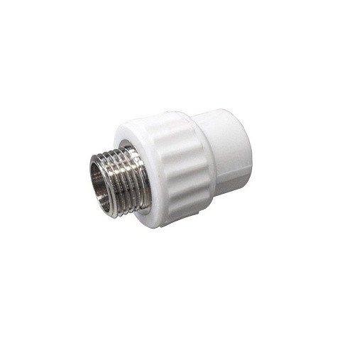 Муфта комбинированная ПП 32-3/4'' PN 25 с наружной резьбой белая VALFEX Pro купить в Самаре | "Проконсим"
