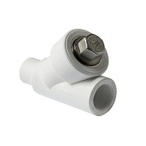 Фильтры сетчатые ПП 45гр. DN 20-40 PN 25 муфта-штуцер белые Pro Aqua купить в Самаре | "Проконсим"