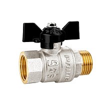 Краны латунные шаровые DN 15-32 PN 25-40 никелированные бабочка муфта-штуцер LD Pride 47.302 купить в Самаре | "Проконсим"