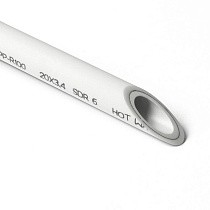 Трубы ПП SDR 6 DN 20-110 PN 20 армированные алюминием внутри белые Pro Aqua купить в Самаре | "Проконсим"