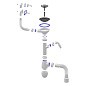 Сифон для мойки Unicorn В427Р, 40х50 гибкий отвод, 3 1/2'' х40 с отводом для стиральной машины, круглый и прямоугольный перелив купить в Самаре | "Проконсим"