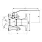 Кран стальной шаровой разборный BREEZE 11с41п, DN 50 PN 16, 180мм, полнопроходной, фланцевый с ручкой купить в Самаре | "Проконсим"