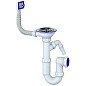 Сифон для мойки Unicorn Y430V, 3 1/2'' х40 без отвода, чаша из нержавеющей стали с отводом для стиральной машины, прямоугольный перелив купить в Самаре | "Проконсим"