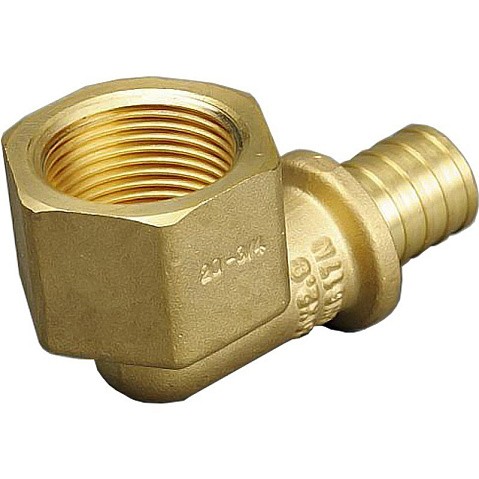 Угольник латунный для PEX труб 20-1/2'' PN 10 под надвижную гильзу с внутренней резьбой ONE PLUS купить в Самаре | "Проконсим"