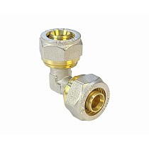 Угольники латунные для PEX труб DN 16-20 PN 10 обжимные никелированные Valfex VF.351.N купить в Самаре | "Проконсим"
