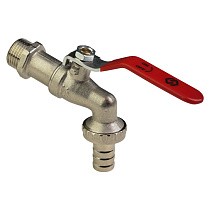 Краны водоразборные DN 15-20 PN 16 никелированные под шланг рычаг MVI (BV.633) на складе Проконсим в Самаре