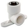 Угольник установочный ПП 20-1/2'' PN 25 с внутренней резьбой белый РТП 10797