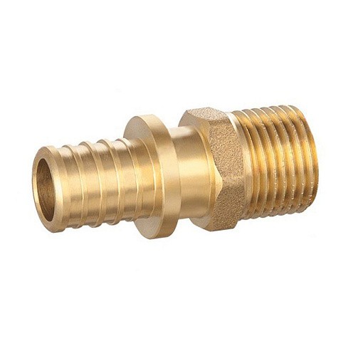 Муфта латунная для PEX DN 16 с наружной резьбой 1/2'' под надвижную гильзу PLP купить в Самаре | "Проконсим"