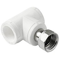 Тройники ПП DN 20-32 PN 25 комбинированные с накидной гайкой белые Pro Aqua купить в Самаре | "Проконсим"