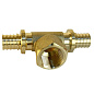 Тройник латунный для PEX труб 20-1/2''-20 PN 16 S-2,8мм под надвижную гильзу Valfex VF.432.AF купить в Самаре | "Проконсим"