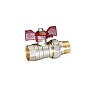 Кран латунный шаровой Temper 88.В-А.114.Б DN 32 PN 25 американка никелированный бабочка купить в Самаре | "Проконсим"