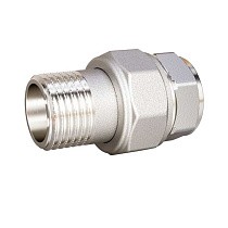 Американки латунные DN 15-50 PN 40 никелированные муфта-штуцер прямые LD Pride купить в Самаре | "Проконсим"