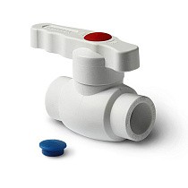Краны шаровые ПП DN 20-40 PN 25 стандартный проход белые Pro Aqua купить в Самаре | "Проконсим"