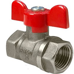  Латунный шаровой кран Ду15 Ру40 Valfex VF.217.NB1.012.DP 11Б27фт1М ВР-ВР, проход , бабочка. (111101533) со склада Проконсим в Самаре
