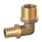 Угольник латунный для PEX DN 16 с наружной резьбой 1/2'' под надвижную гильзу PLP купить в Самаре | "Проконсим"