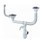 Сифон для двойной мойки Unicorn Y710V, без отвода, 3 1/2'' х40 с отводом для стиральной машины, круглый перелив купить в Самаре | "Проконсим"