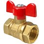 Кран латунный шаровой Valfex.217.LB1 11Б27фт1М DN 15 PN 40 муфта-муфта бабочка купить в Самаре | "Проконсим"