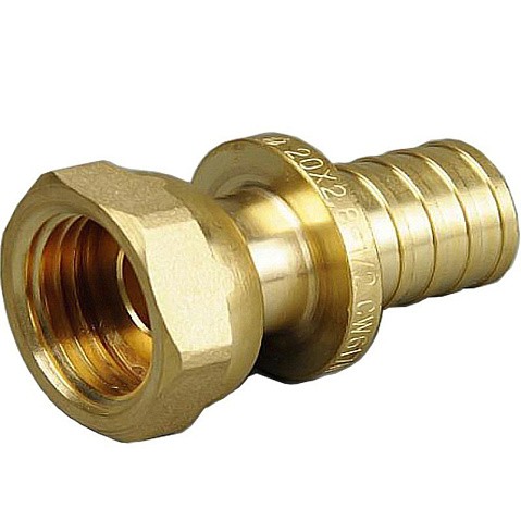 Муфта латунная для PEX труб 20-1/2'' PN 10 под надвижную гильзу ONE PLUS купить в Самаре | "Проконсим"