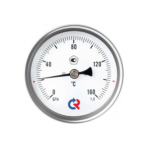 Термометр биметаллический 80мм, Тип - БТ-41.211, осевой 0-160гр. G1/2'' L 100мм. Класс точности 1,5. купить в Самаре | "Проконсим"