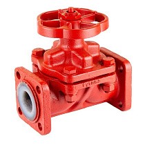 Клапаны запорные 15ч75п2 DN 15-32 PN 10  футерованный фторопластом до 110гр. купить в Самаре | "Проконсим"