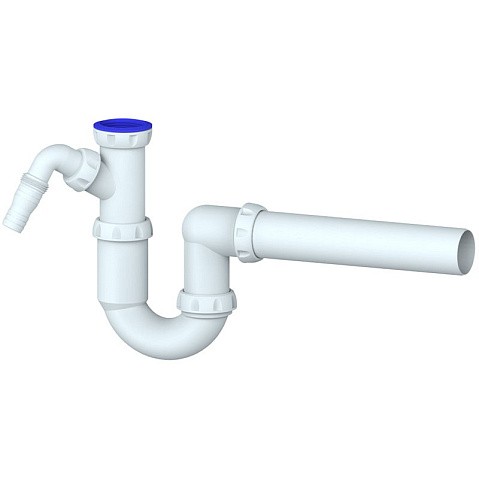 Сифон для умывальника Unicorn Y510V, 40х40 прямой отвод, 1 1/2'' х40 преходник 40х32 купить в Самаре | "Проконсим"